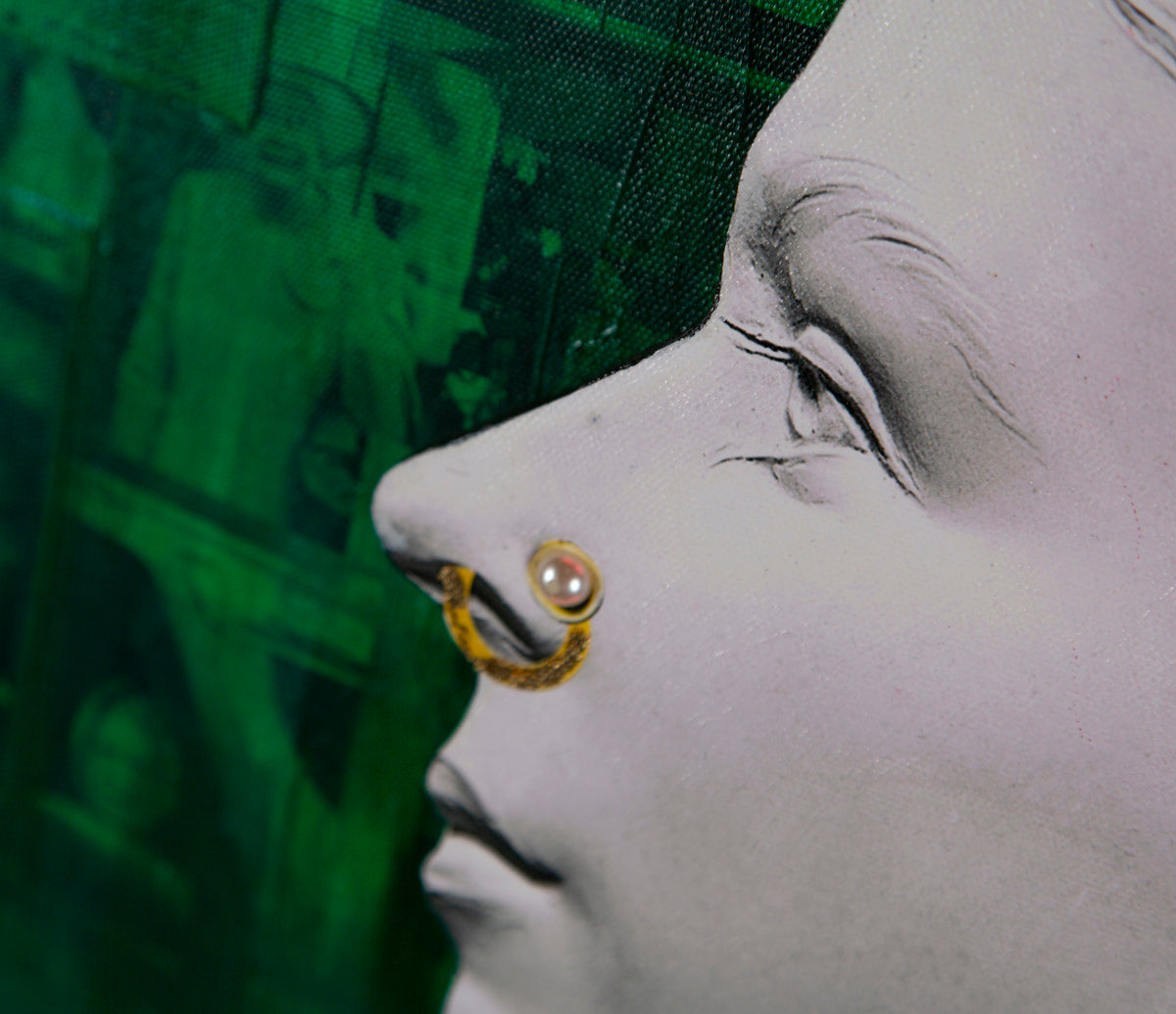 Green God Save The Queen - Pink Neon