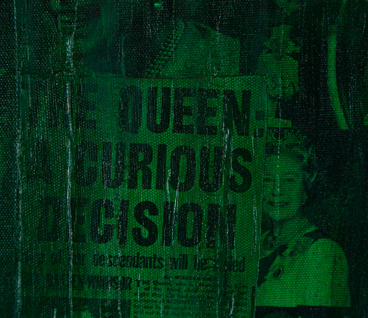 Green God Save The Queen - Pink Neon