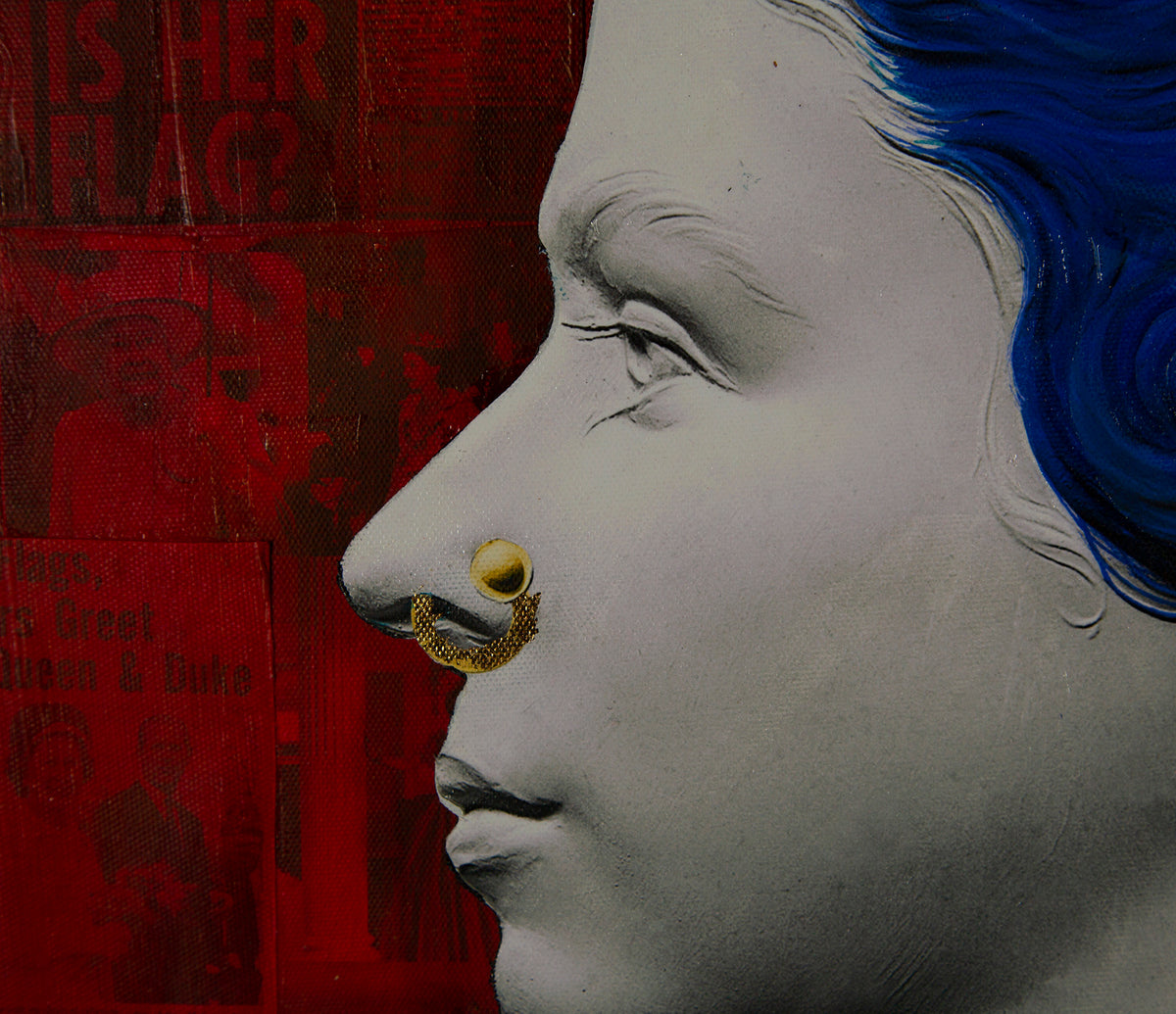 Red God Save The Queen - Red, White and Blue Neon