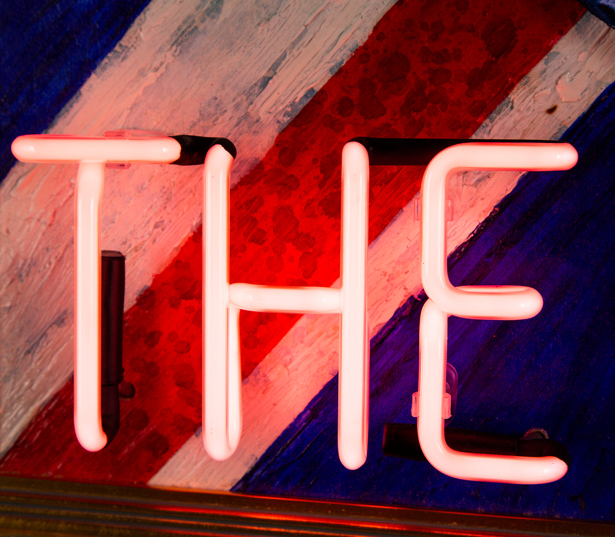 Union Jack God Save The Queen - Red Neon