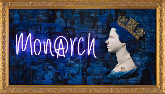 Blue Monarch Queen - Violet Neon