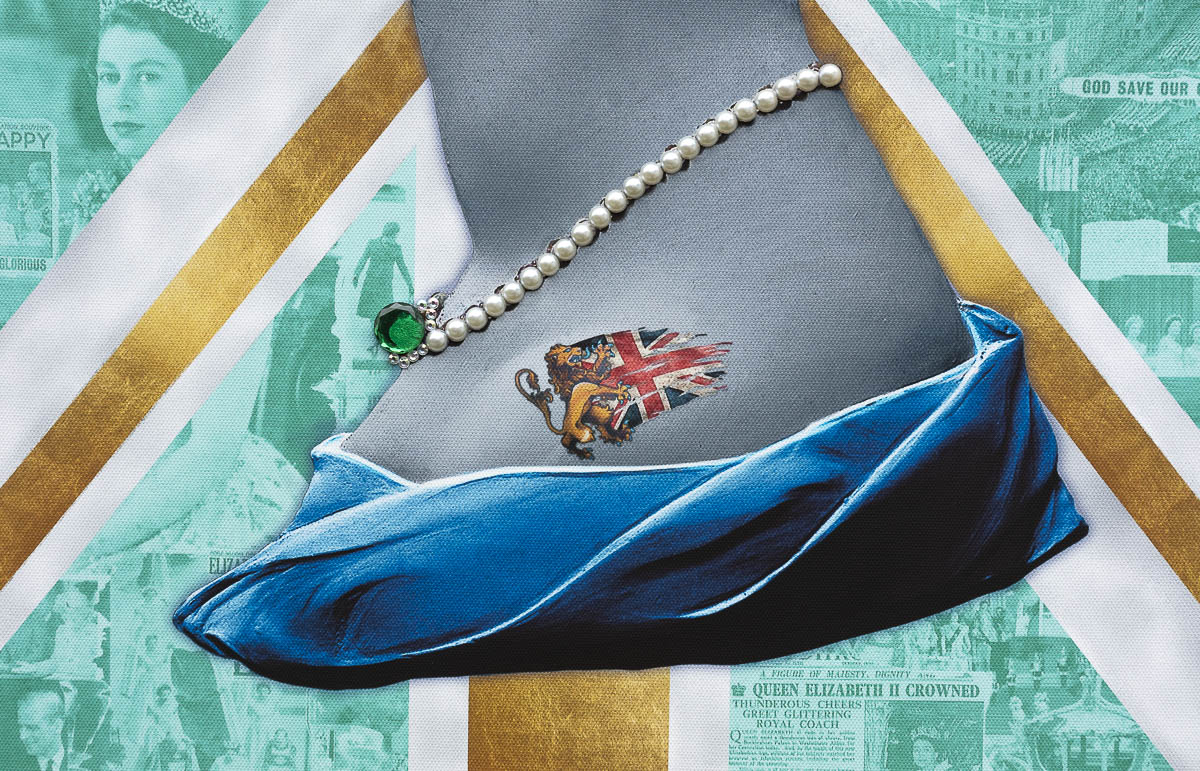 Queen Print - Gold/Teal