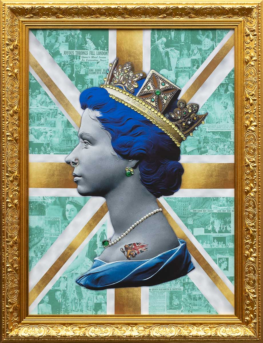 Queen Print - Gold/Teal