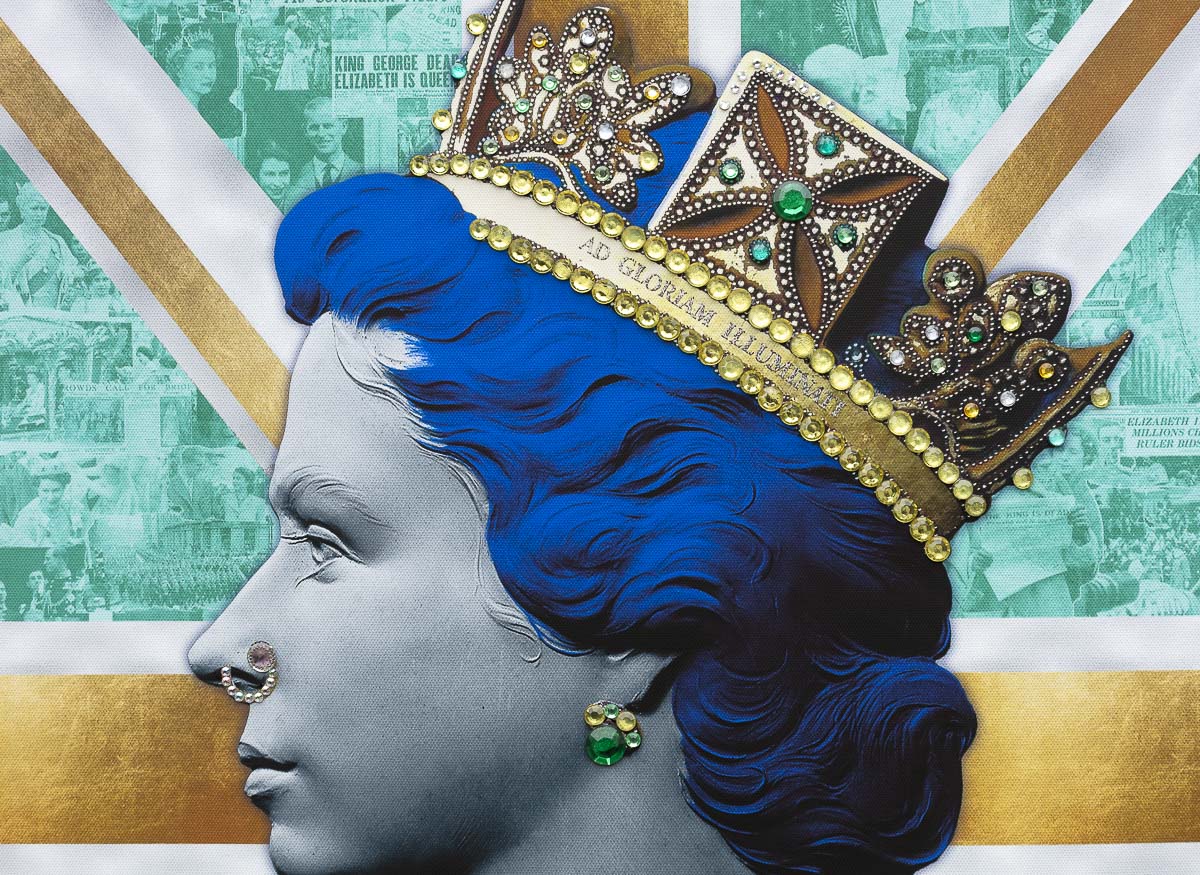 Queen Print - Gold/Teal