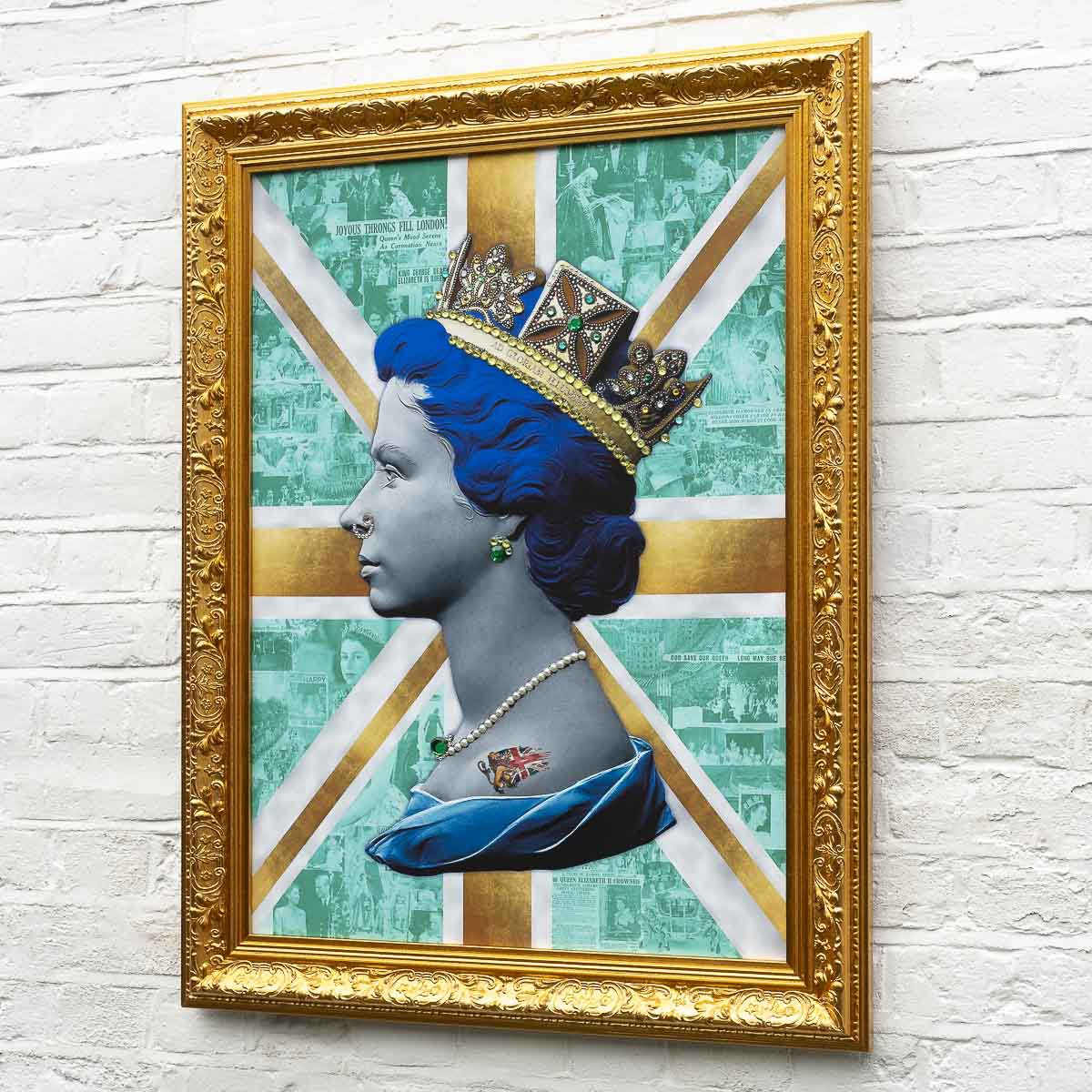 Queen Print - Gold/Teal