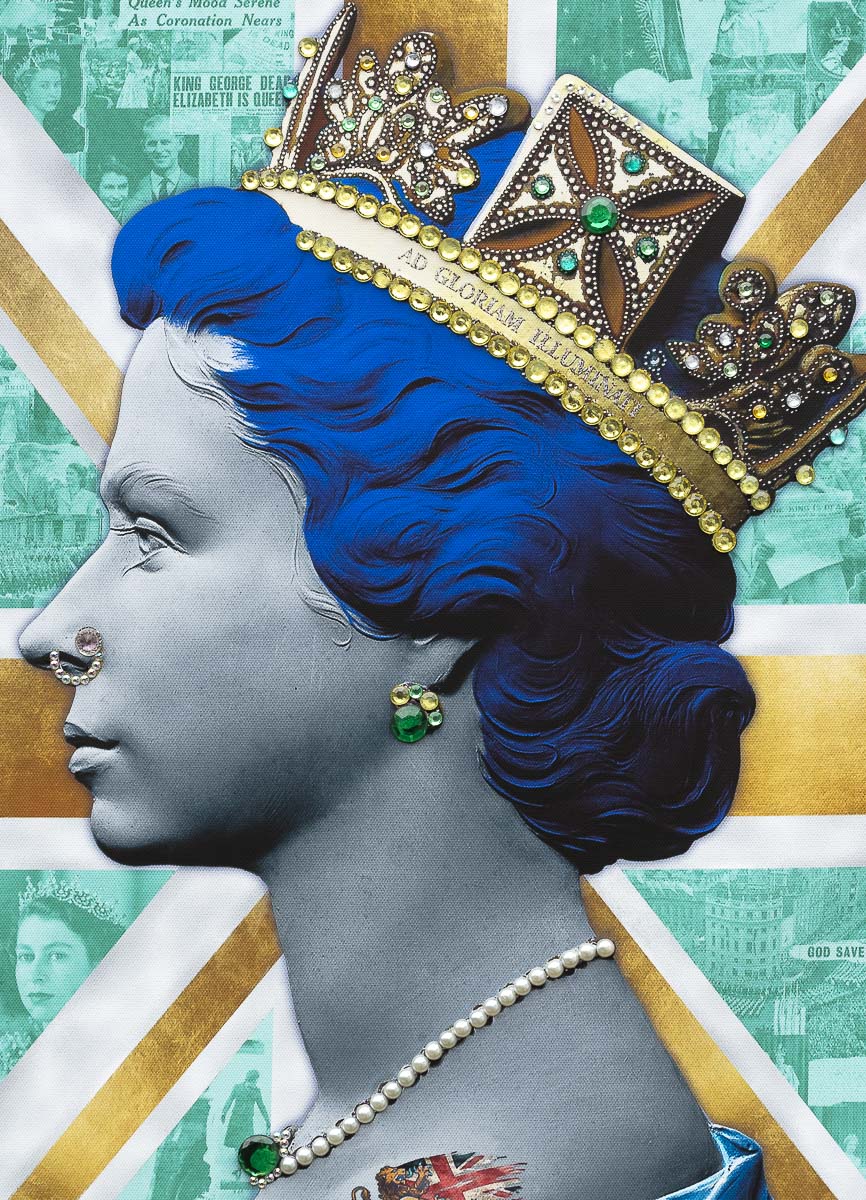 Queen Print - Gold/Teal